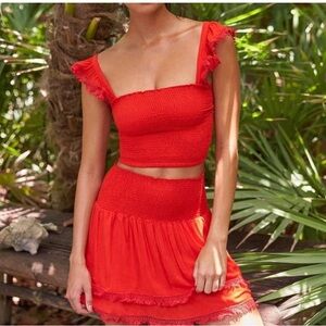 Peixoto smock top and skirt